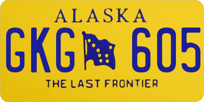AK license plate GKG605
