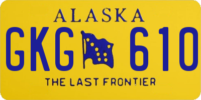 AK license plate GKG610