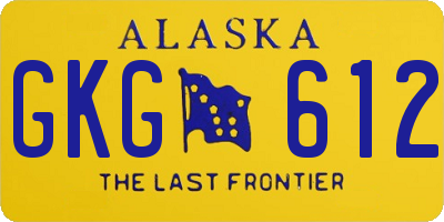 AK license plate GKG612