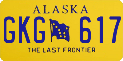 AK license plate GKG617