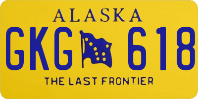 AK license plate GKG618
