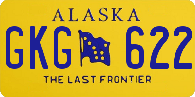 AK license plate GKG622