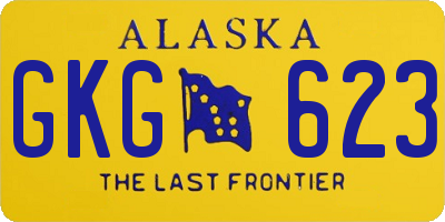 AK license plate GKG623