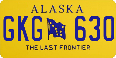 AK license plate GKG630
