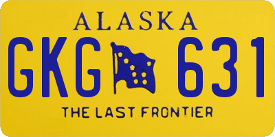 AK license plate GKG631