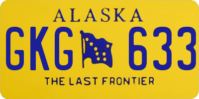 AK license plate GKG633