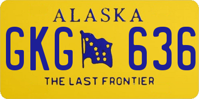 AK license plate GKG636