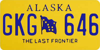 AK license plate GKG646