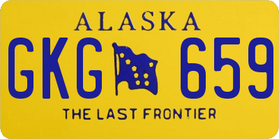 AK license plate GKG659