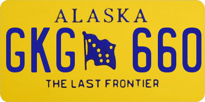 AK license plate GKG660