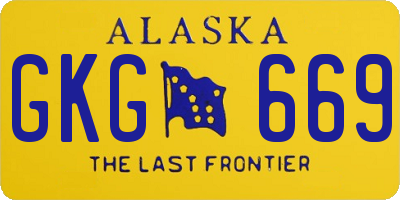 AK license plate GKG669