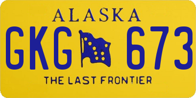 AK license plate GKG673