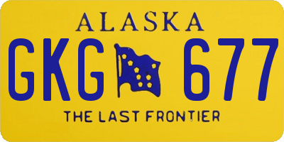 AK license plate GKG677