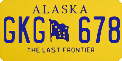 AK license plate GKG678