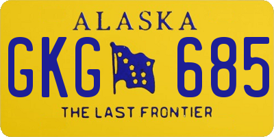 AK license plate GKG685