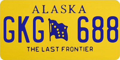 AK license plate GKG688