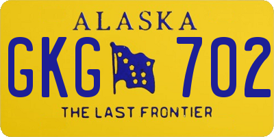 AK license plate GKG702