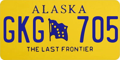 AK license plate GKG705