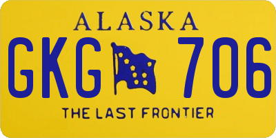 AK license plate GKG706