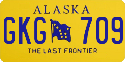AK license plate GKG709