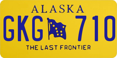 AK license plate GKG710