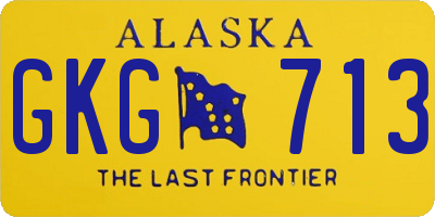 AK license plate GKG713