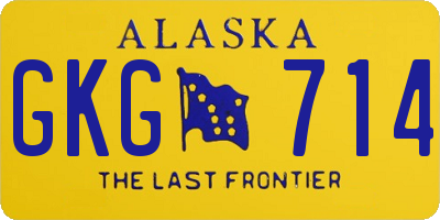 AK license plate GKG714