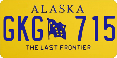 AK license plate GKG715