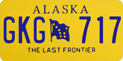 AK license plate GKG717