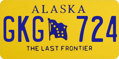 AK license plate GKG724