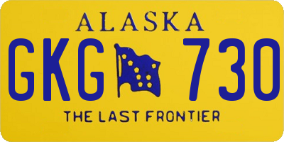 AK license plate GKG730