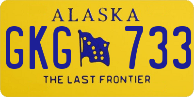 AK license plate GKG733