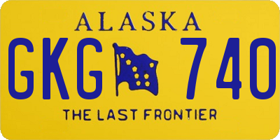 AK license plate GKG740