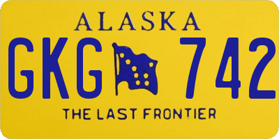 AK license plate GKG742