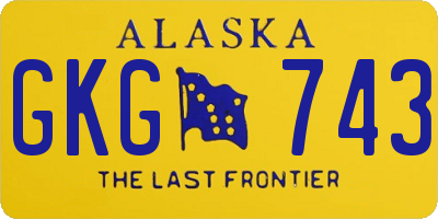 AK license plate GKG743