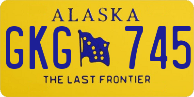 AK license plate GKG745