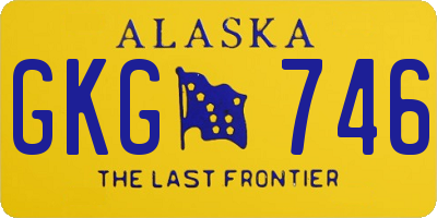 AK license plate GKG746