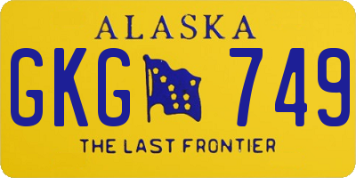 AK license plate GKG749