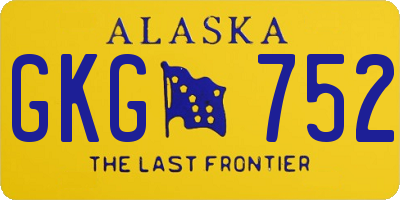 AK license plate GKG752