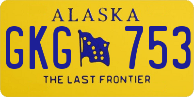 AK license plate GKG753