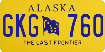 AK license plate GKG760