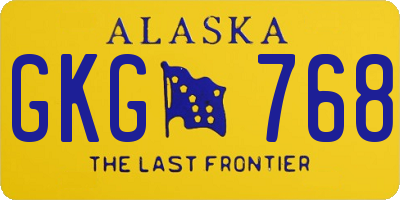 AK license plate GKG768