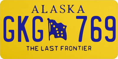 AK license plate GKG769
