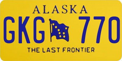 AK license plate GKG770