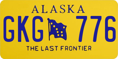 AK license plate GKG776