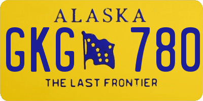 AK license plate GKG780