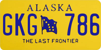 AK license plate GKG786