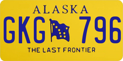 AK license plate GKG796