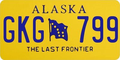 AK license plate GKG799