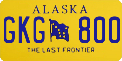 AK license plate GKG800